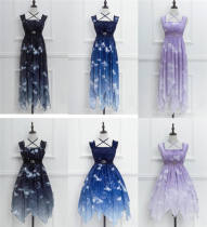 LA LAERS ~The Starry Night~ Lolita Printed JSK Long Version In Stock