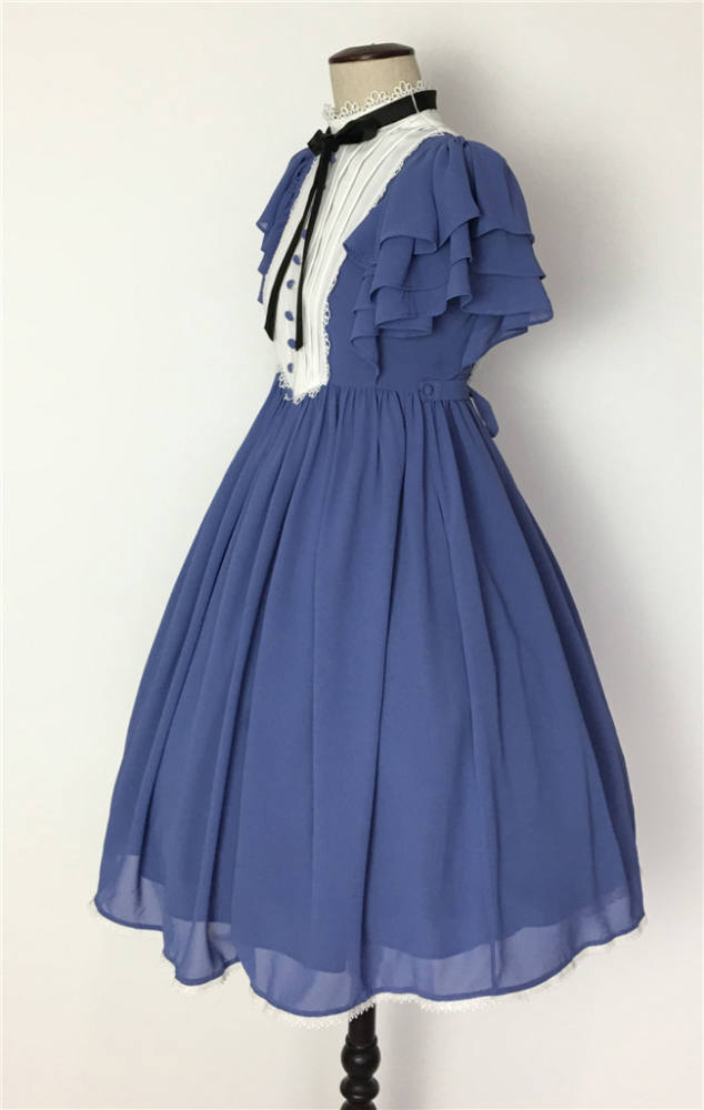 Memory of Floria~ Vintage Lolita OP Short/Long Version-Ready Made