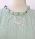 Little Dipper Poety of Bird~ Sweet Embroidered Cotton Jacquard Lolita OP -out