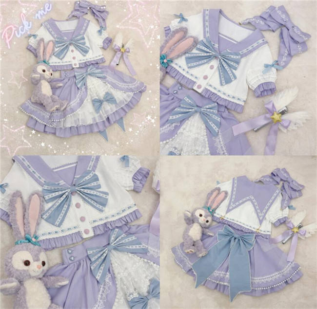Rising Star ~Sweet Sailor Lolita Top+Skirt Set - In Stock