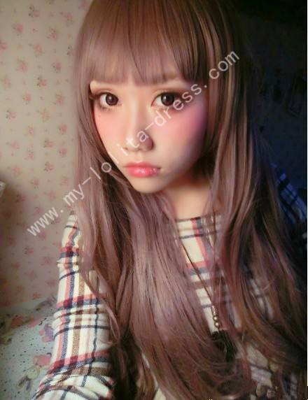 Purple Brown Curls Lolita Wig