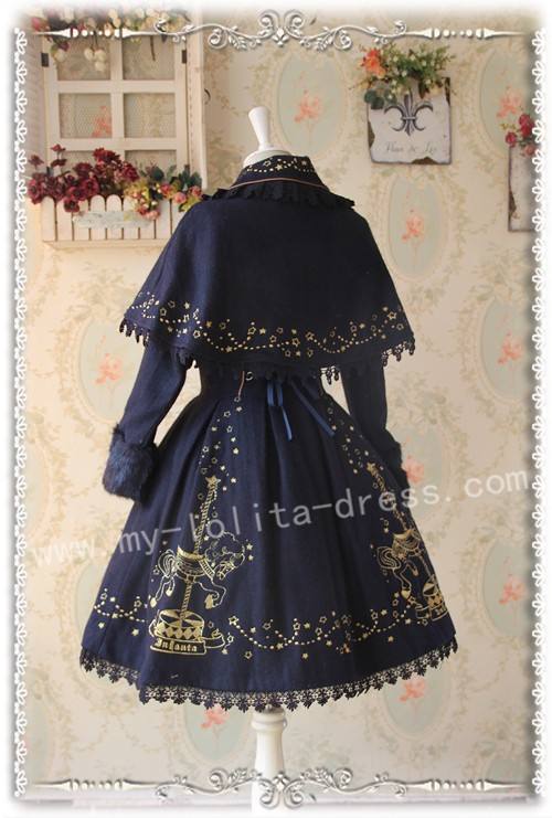 Infanta Merry-go-round Gold Emboridery Lolita Jacket and Cape