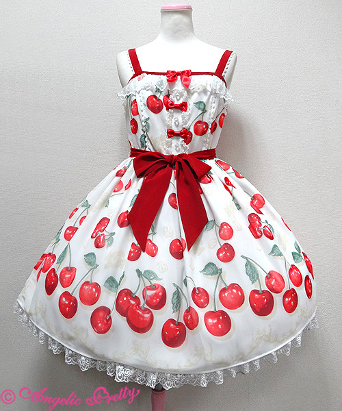 Angelic Pretty Replica~ Cream Cherry~ Lolita JSK and OP $37.99