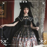NyaNya Lolita ~Dancing Rabbits Cross Velvet Lolita Cape Short/Long Version -Pre-order Closed