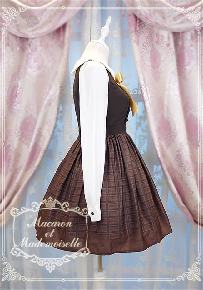 Chess Story -Macaron et Mademoiselle-Lolita Long Sleeves OP Dress