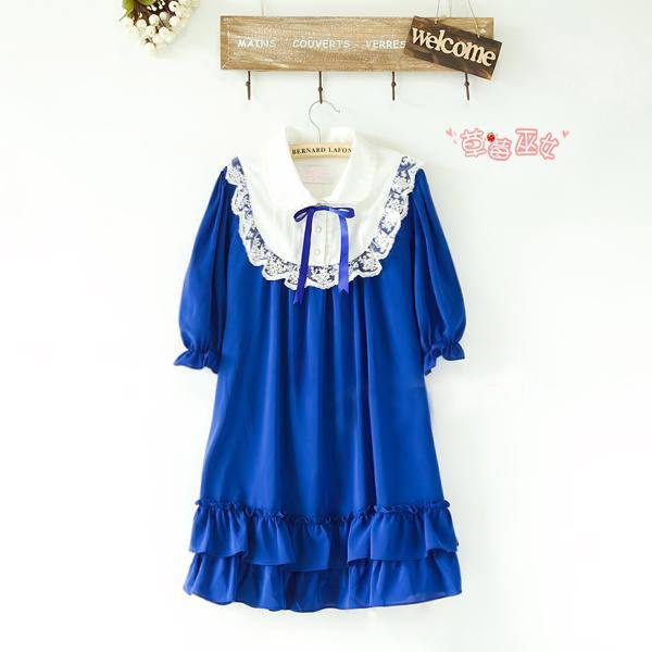 Cute Doll Chiffon Lolita Dress 15 Colors $29.99-Cotton Lolita Dresses