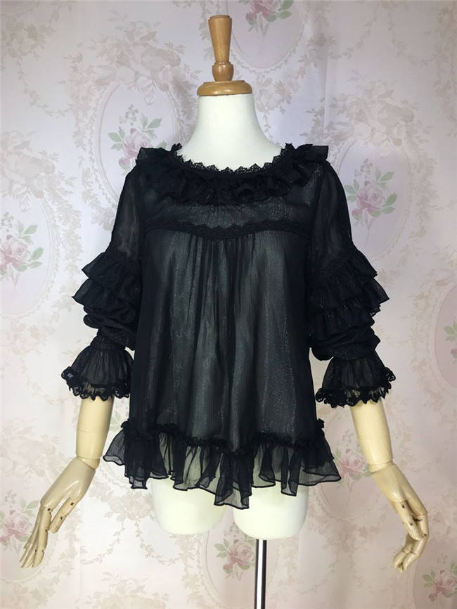Sweet Transparent Chiffon Inner Blouse