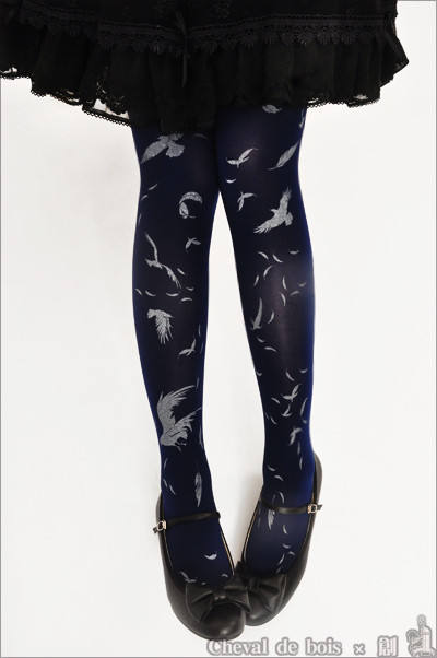 Cheval de Bois ***Shadow of Sparrow*** Lolita Tights -In Stock