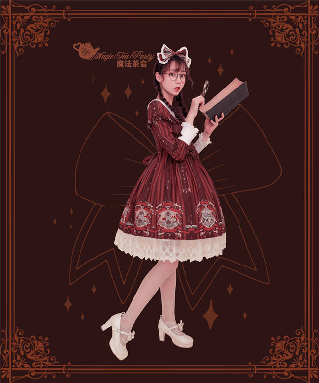 Book Before Sleeping~ Classic Lolita Printed OP