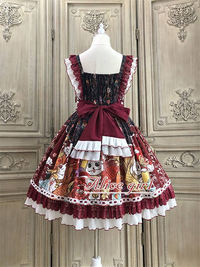 Alice Girl ~Lucky Cat~ Kimono Style Lolita JSK
