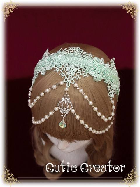 Sweet Dreamer Lace Beads Headbow and Veil Sets
