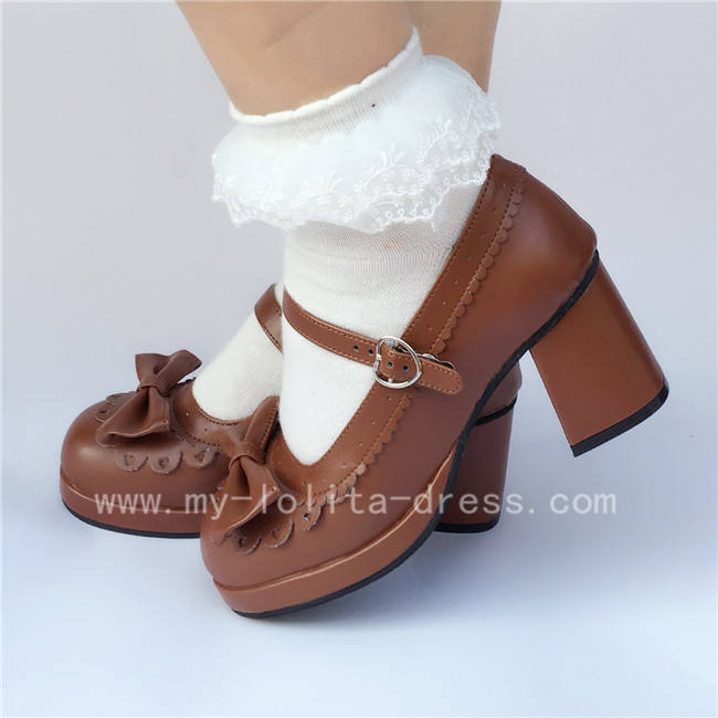 White Square Heels Lolita Shoes