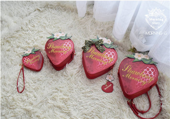 A Strawberry~Sweet Bows Lolita cross bag -Ready Made