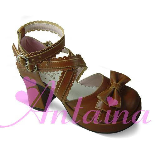 Square Heel Bow Lolita Sandals