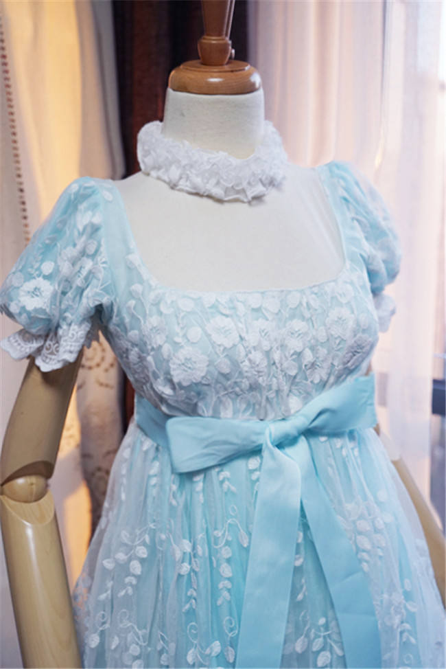 Josephine~ Gothic Chiffon Lolita High Waist Jumper Green XL - In Stock