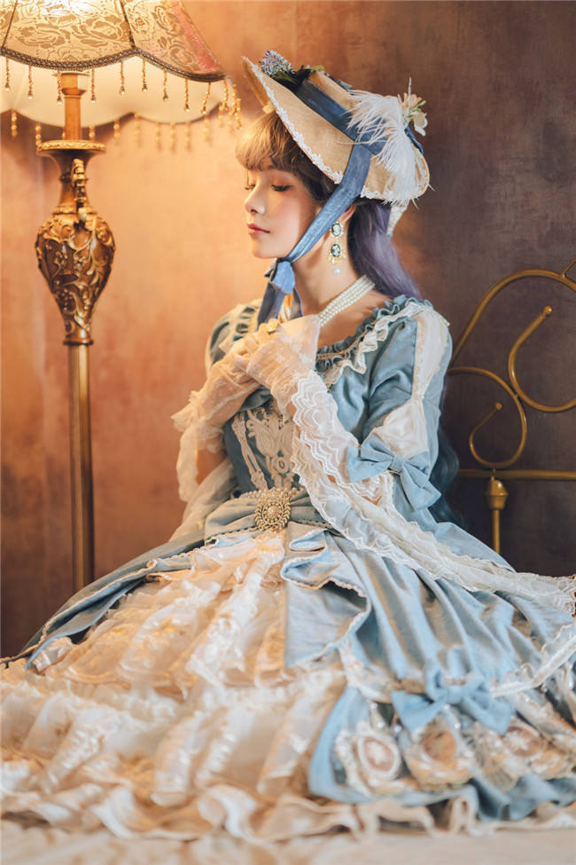 Miss Point ~ Elizabeth ~ Elegant Lolita OP Tea Party Version -Custom Tailor Available