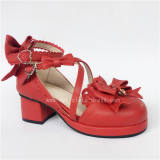 Sweet Red Bows Lolita Heels Shoes