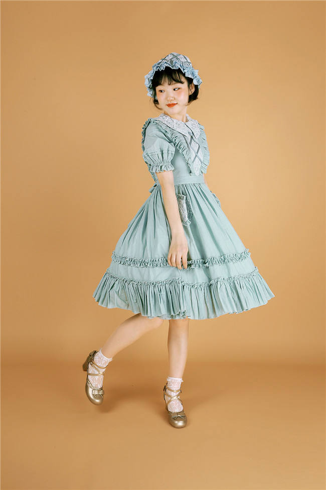 Peach Heart~ Sweet Lolita Short Sleeves OP -Pre-order Closed