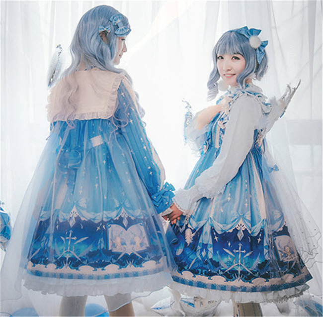 Astrology Angel Sweet Lolita Printed OP And JSK 86.99 Lolita Dresses