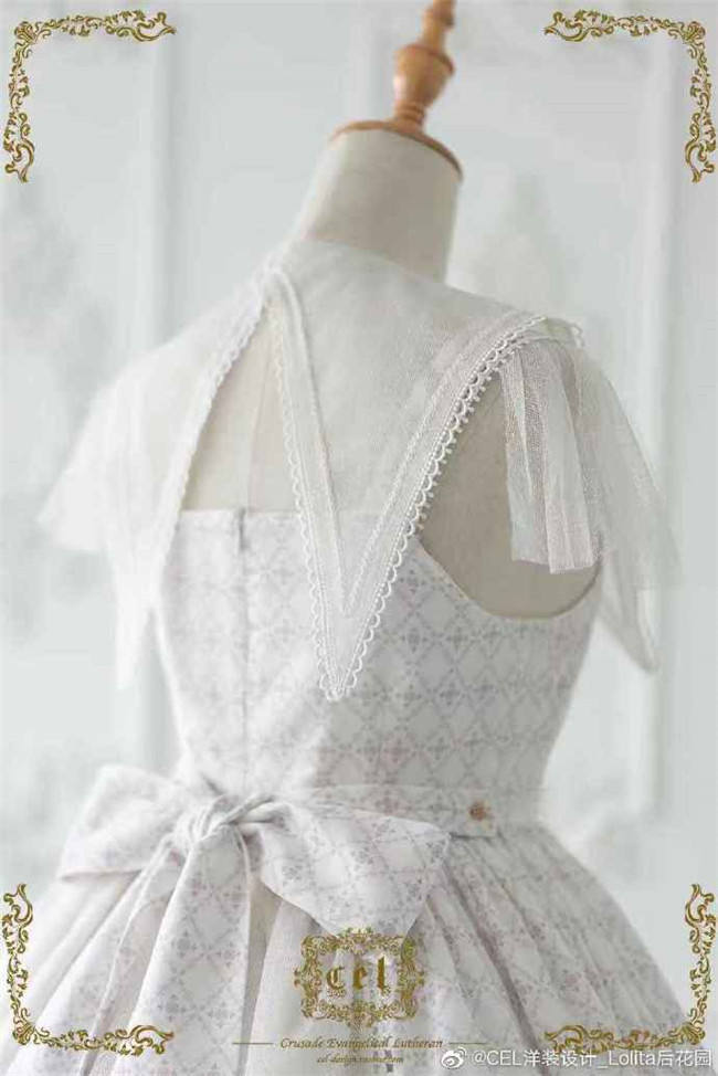 CEL Lolita ~The Holy Cross Gothic Lolita JSK with Front Open Design + Fake Collar -Ready Made
