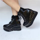 Black High Platform Lolita Boots O