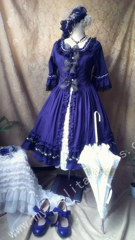 Rococo Cage Maria Queen Short Sleeves OP Lolita Dress