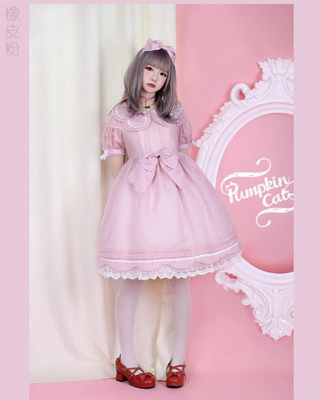Pumpkin Cat Lolita ~Sweet Toothache~ Lolita OP -Ready made