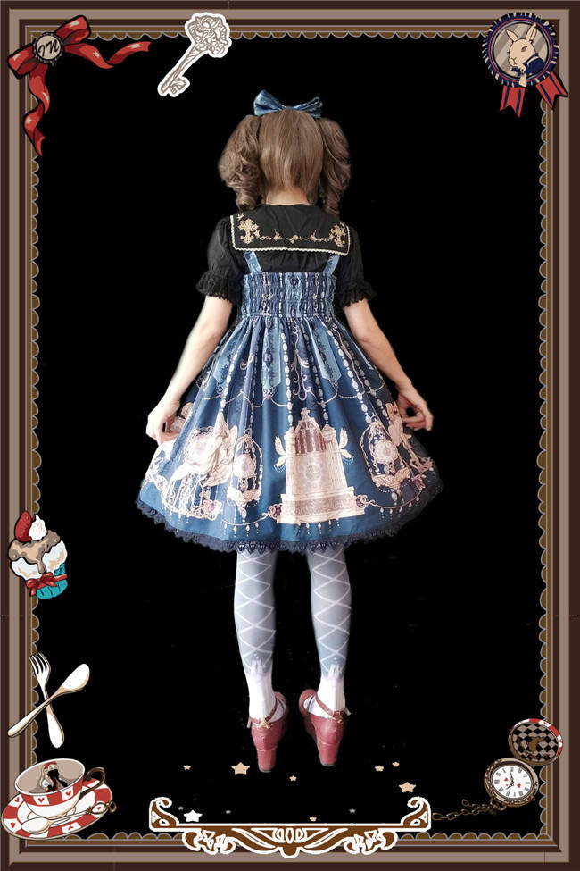 The Bell From Paradise~ Lolita Printed JSK+Headbow -Ready Made