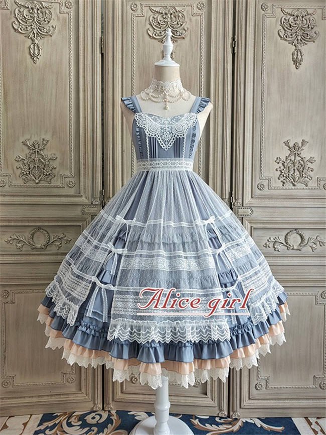 Alice Girl ~When Camellia Blossoms Lolita JSK + Overskirt -Pre-order