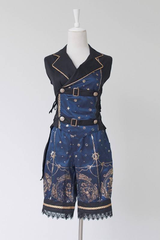 Neverland Lolita ***The Mermaids Singing*** Ouji Vest Blue Size S in stock-OUT