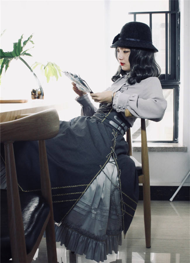 MISS 1860~ Vintage Lolita Cape+Skirt+Corset+Blouse -out