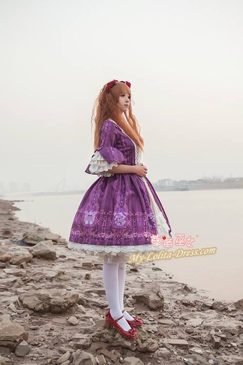 Strawberry Witch Aurora Sleeping Beauty Lolita OP Dress - IN STOCK