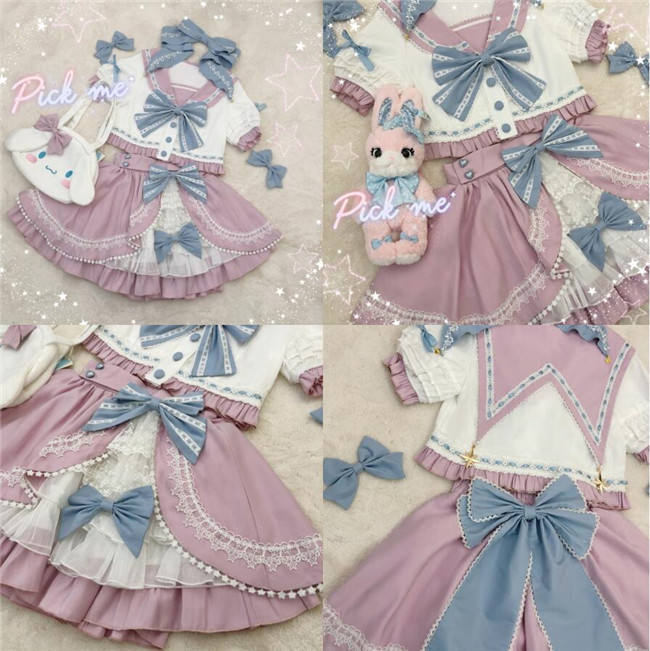Rising Star ~Sweet Sailor Lolita Top+Skirt Set - In Stock