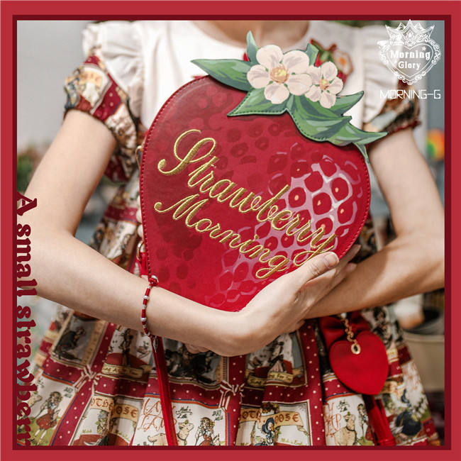 A Strawberry~Sweet Bows Lolita cross bag -Ready Made