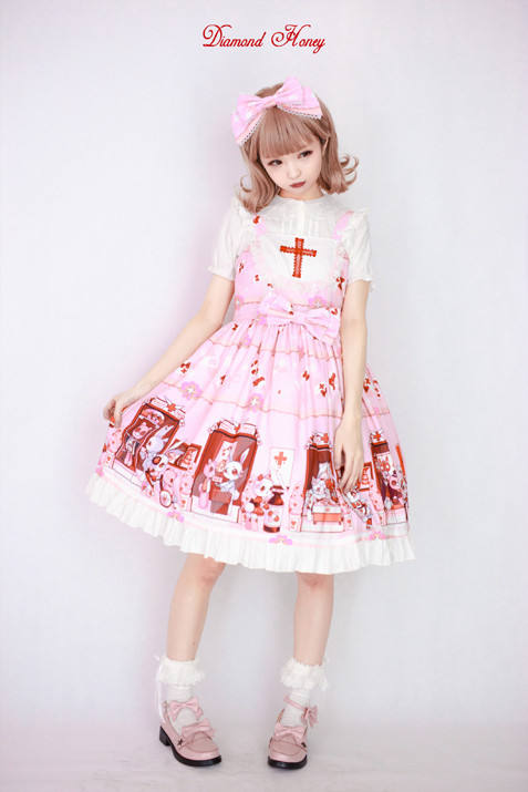 Doll Hospital~ Lolita Printed JSK Dress -out