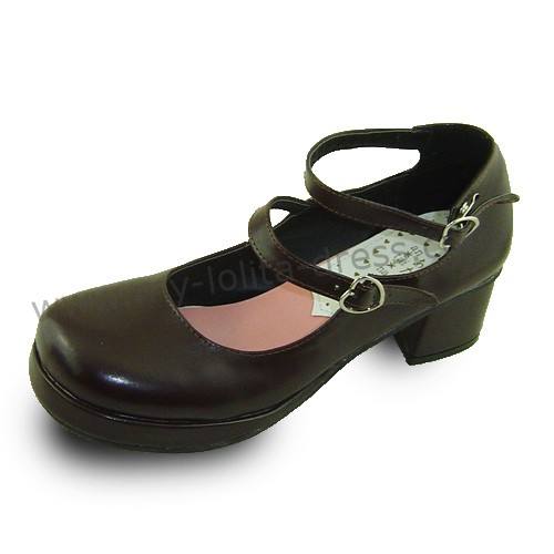 Coffee Low Heels Lolita Shoes