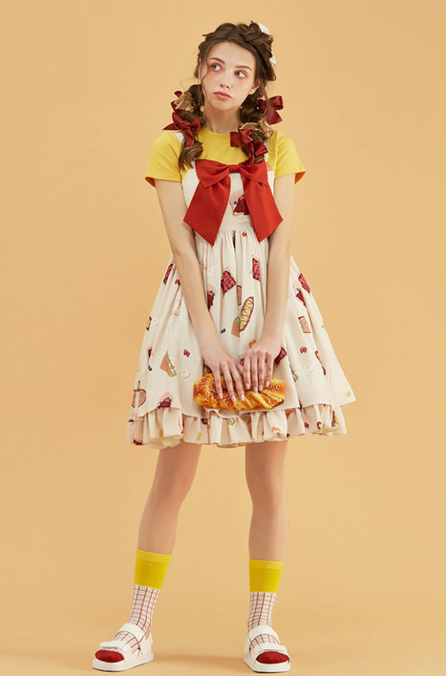 Remember To Eat Breakfast~ Sweet Lolita Jumper 2 Versions -Pre-order  Closed