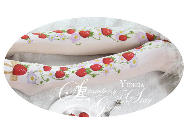 Straberry Garden&Star- Sweet Lolita Tights