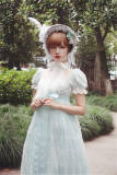 Josephine~ Gothic Chiffon Lolita High Waist Jumper Green XL - In Stock