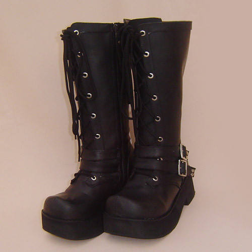 Black Belts Punk Lolita Boots