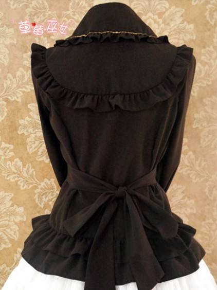Long Sleeves Ruffles Silk Linen Lolita Shirt