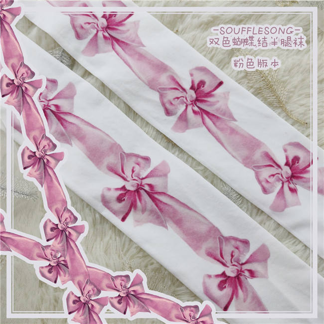 Neverland Lolita ~Sweet Bows Printed Lolita Socks