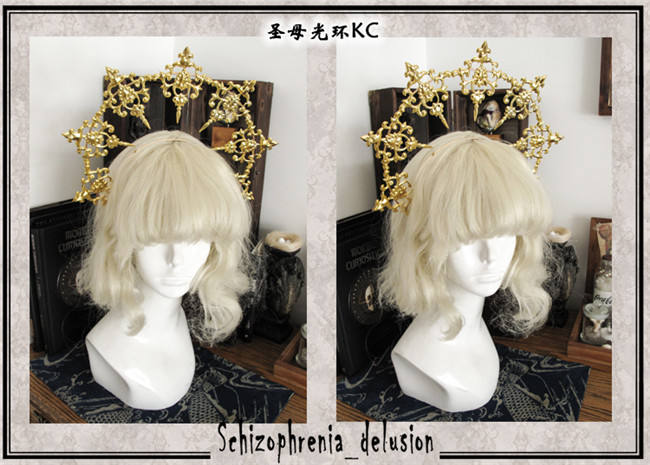 Gothic Rococo The Sick Rose Crown Headdress Set -Ready Made