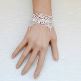 White Cotton Lace Girls Wristlace -In Stock