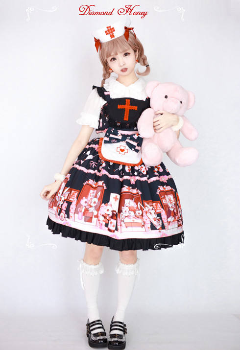 Doll Hospital~ Lolita Printed JSK Dress -out