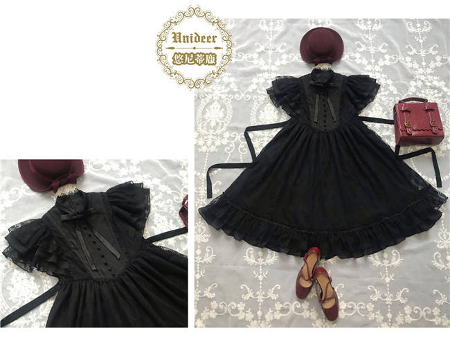 Memory of Floria~ Vintage Lolita OP Short/Long Version-Ready Made