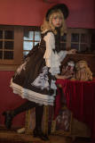 Antique Paper Doll~ Black Lolita JSK Dress -Ready Made