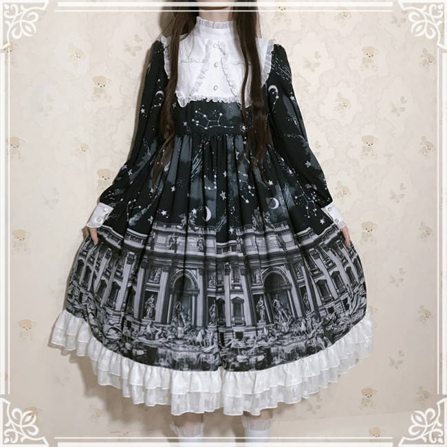 Theological Seminary~ Vintage Lolita OP Dress -Ready Made