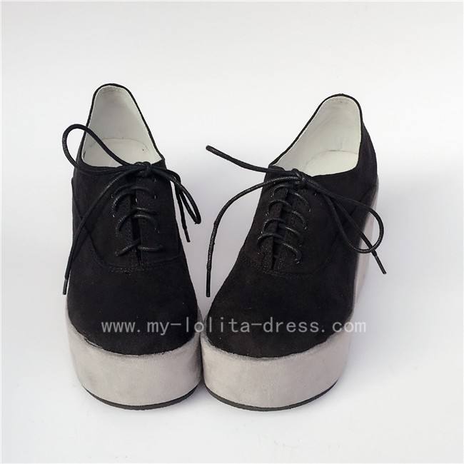 Black Velvet Lolita High Platform Lolita Shoes