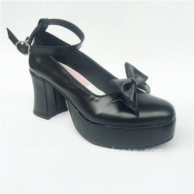 Matte Blue High Platform Lolita Heels Shoes